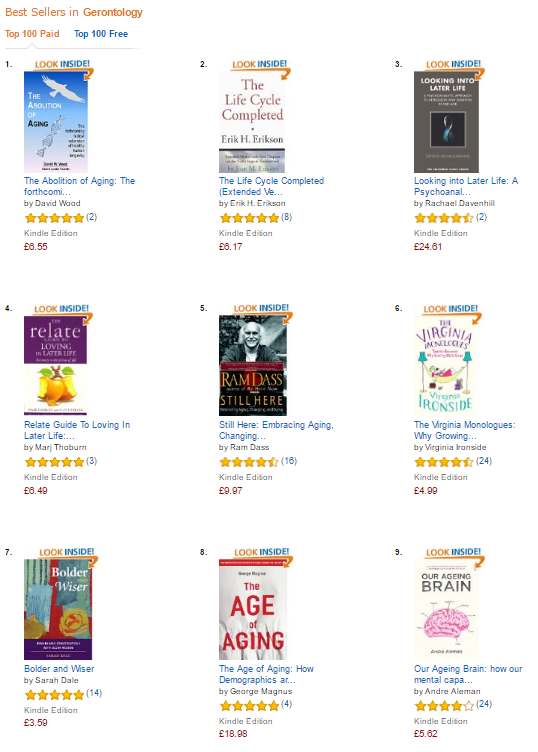 Gerontology bestsellers UK
